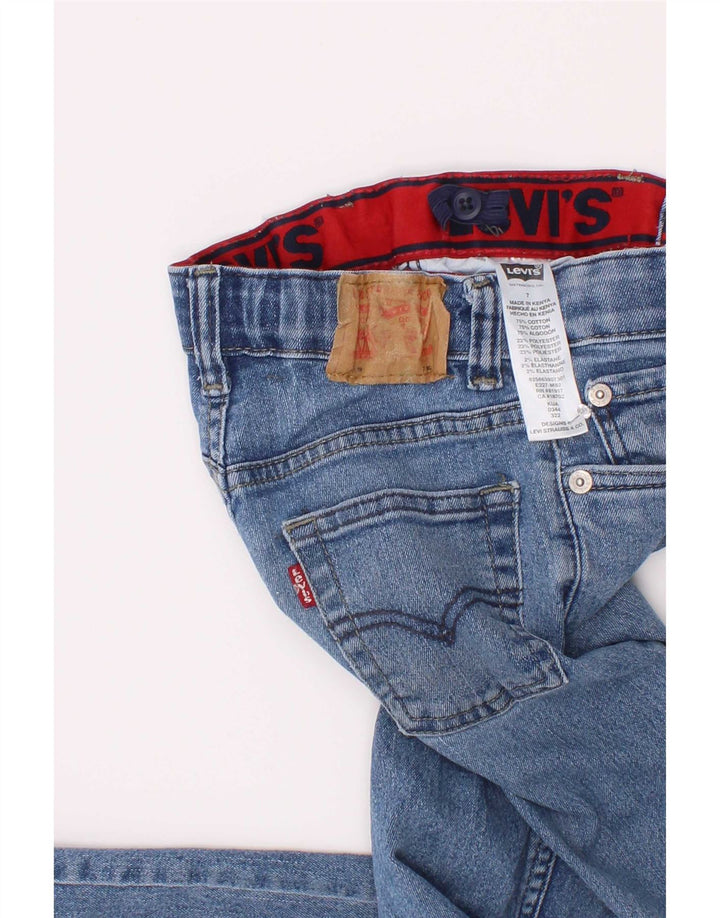 Jeans dritti invecchiati Levi's per ragazzi 6-7 anni W22 L21 cotone blu