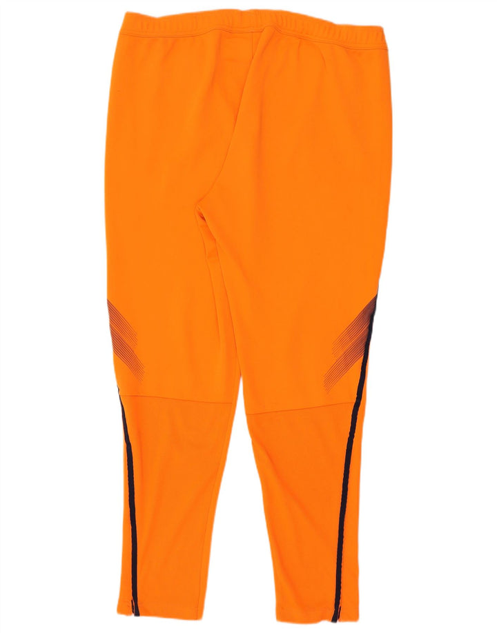 Pantaloni da tuta ADIDAS Climalite da uomo XL Poliestere color block arancione
