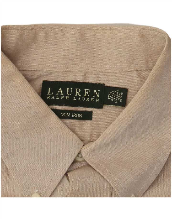 RALPH LAUREN Camicia da uomo Taglia 17 1/2 XL Cotone beige