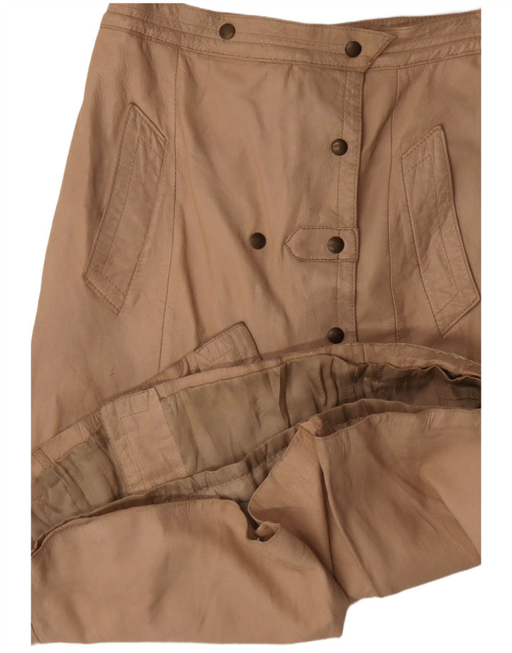 Gonna in pelle da donna VINTAGE W30 Beige medio