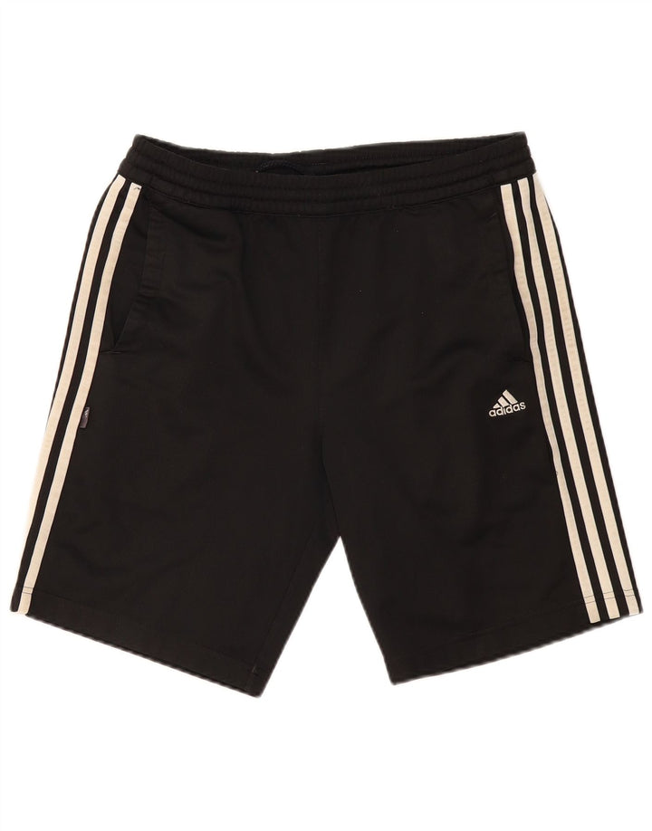 Pantaloncini sportivi da uomo Adidas medi neri in poliestere