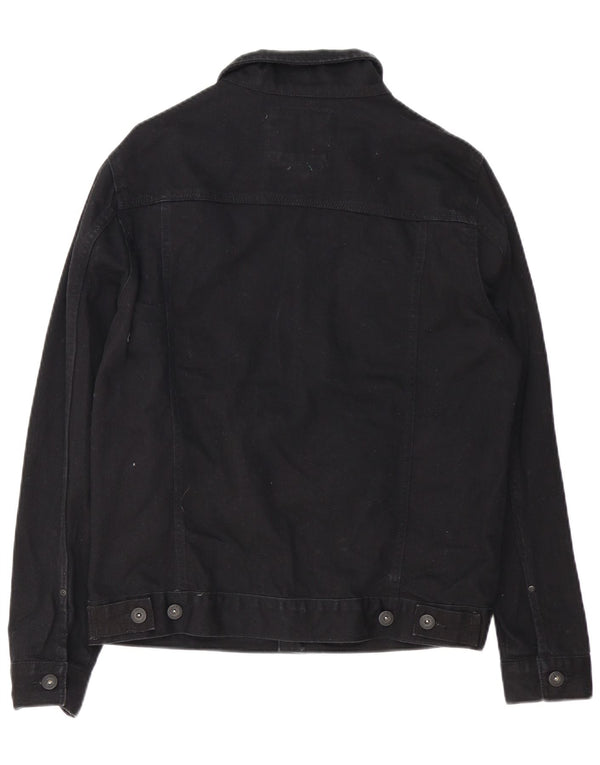 Giacca di jeans da uomo Zara UK 40 grande cotone nero