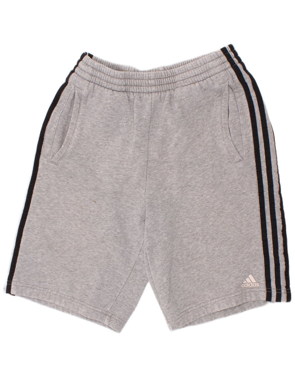 Pantaloncini sportivi Adidas da bambino 13-14 anni in cotone grigio screziato