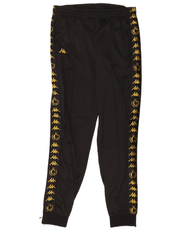 Kappa Womens Graphic Tracksuit Trousers Joggers UK 18 XL Black Polyester