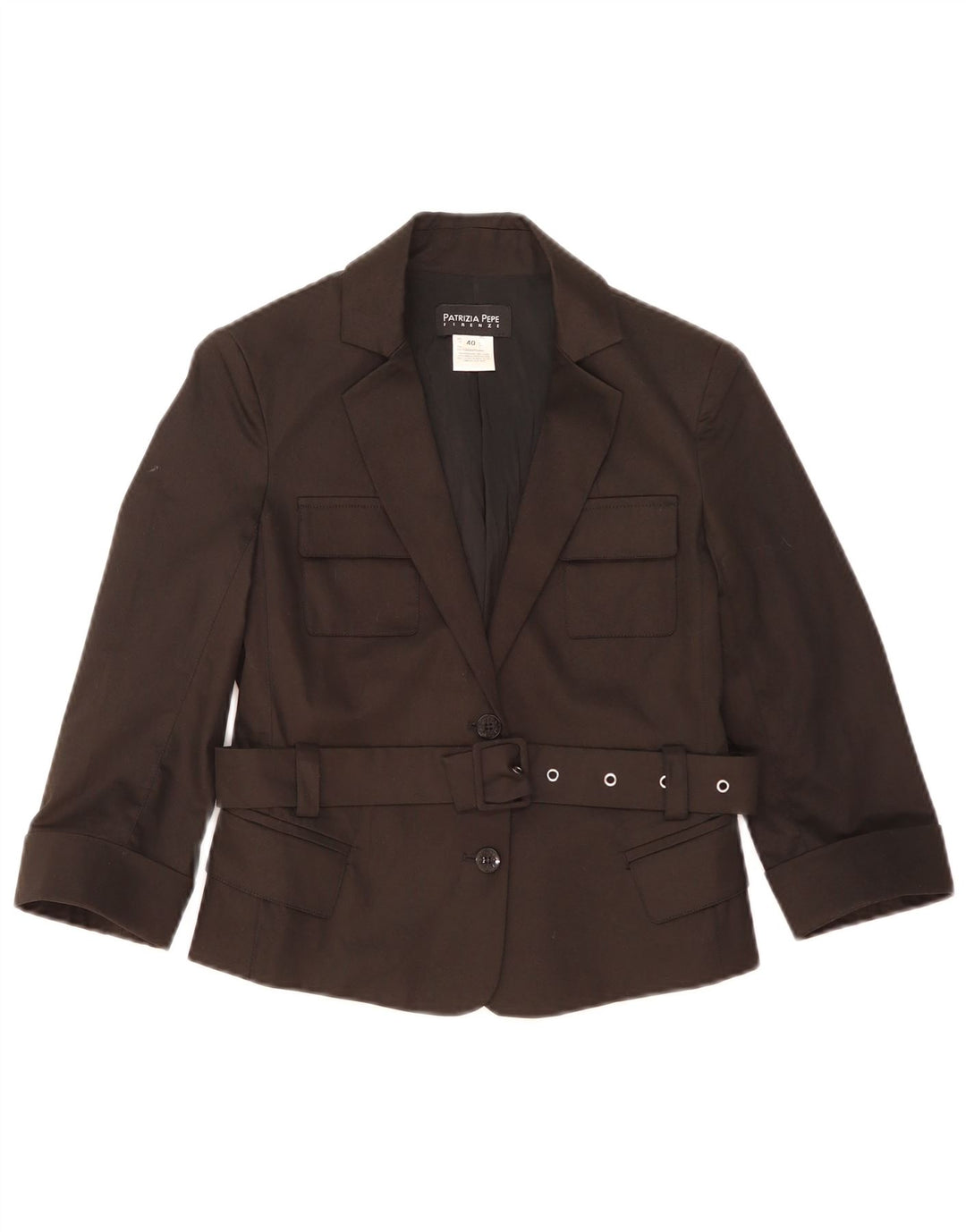 Giacca blazer a 2 bottoni corta da donna Patrizia Pepe IT 40 piccola nera