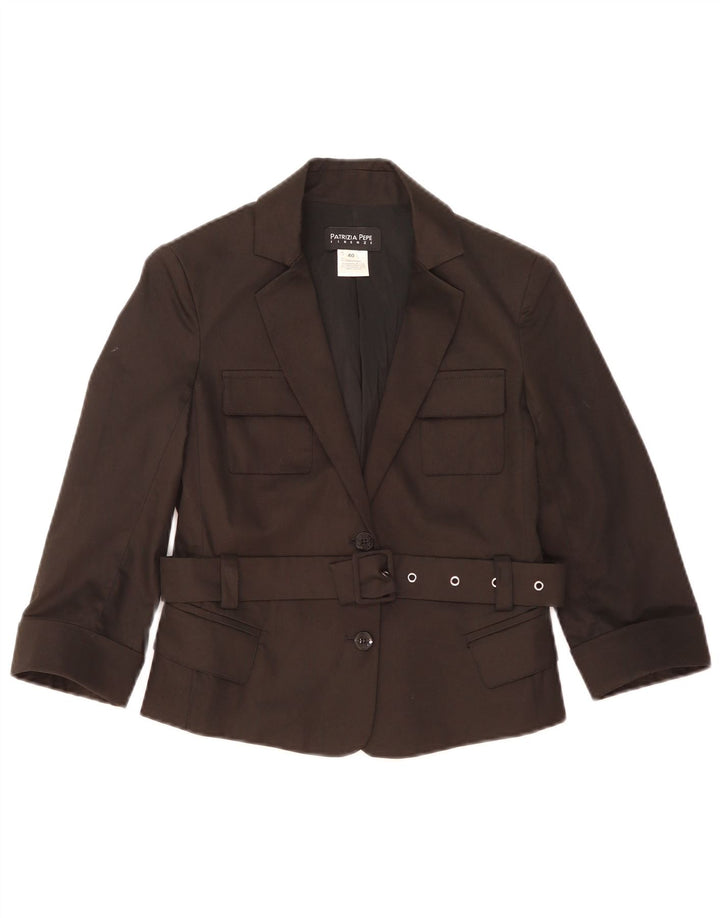 Giacca blazer a 2 bottoni corta da donna Patrizia Pepe IT 40 piccola nera