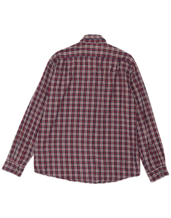 CARRERA Camicia da uomo in flanella vestibilità regolare XL in cotone a quadri rossi