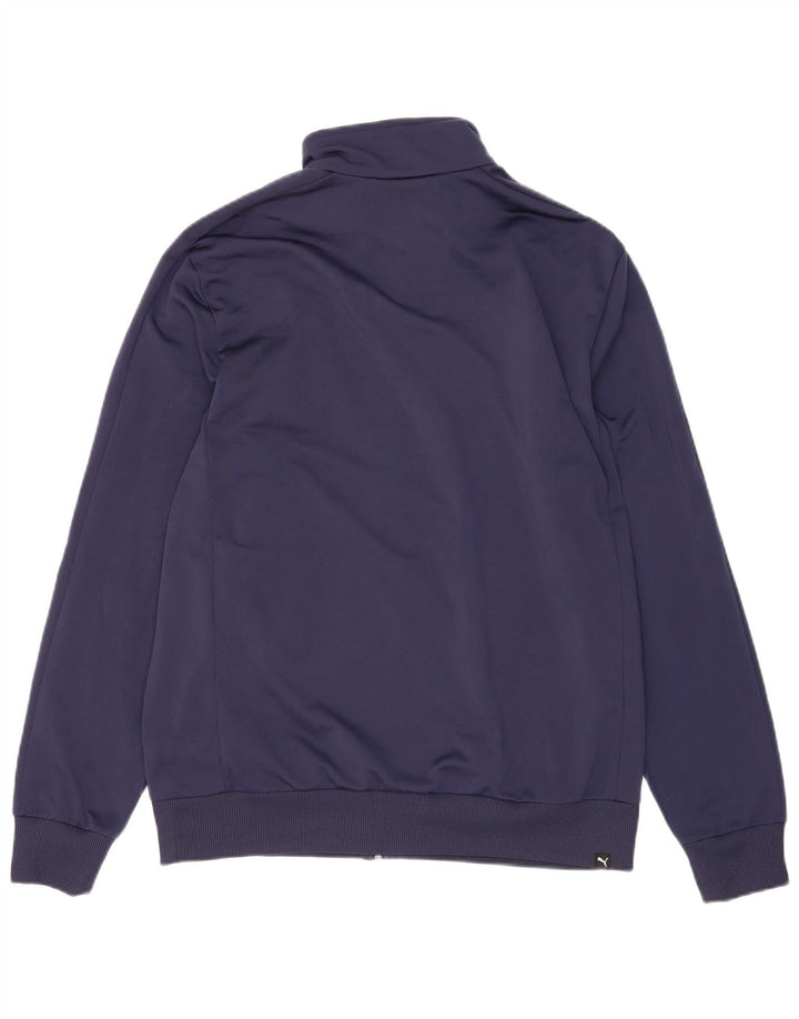 Giacca da ginnastica grafica da uomo PUMA grande in poliestere blu navy