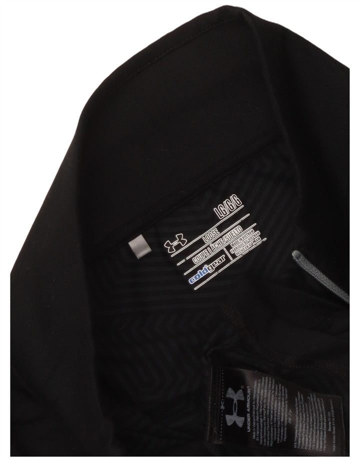 Under Armour Uomo Cold Gear Zip Collo Pullover Tuta Top Grande Nero