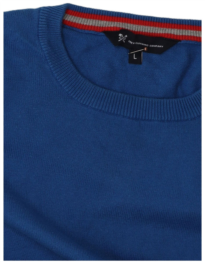 CREW CLOTHING Maglione maglione girocollo da uomo grande blu