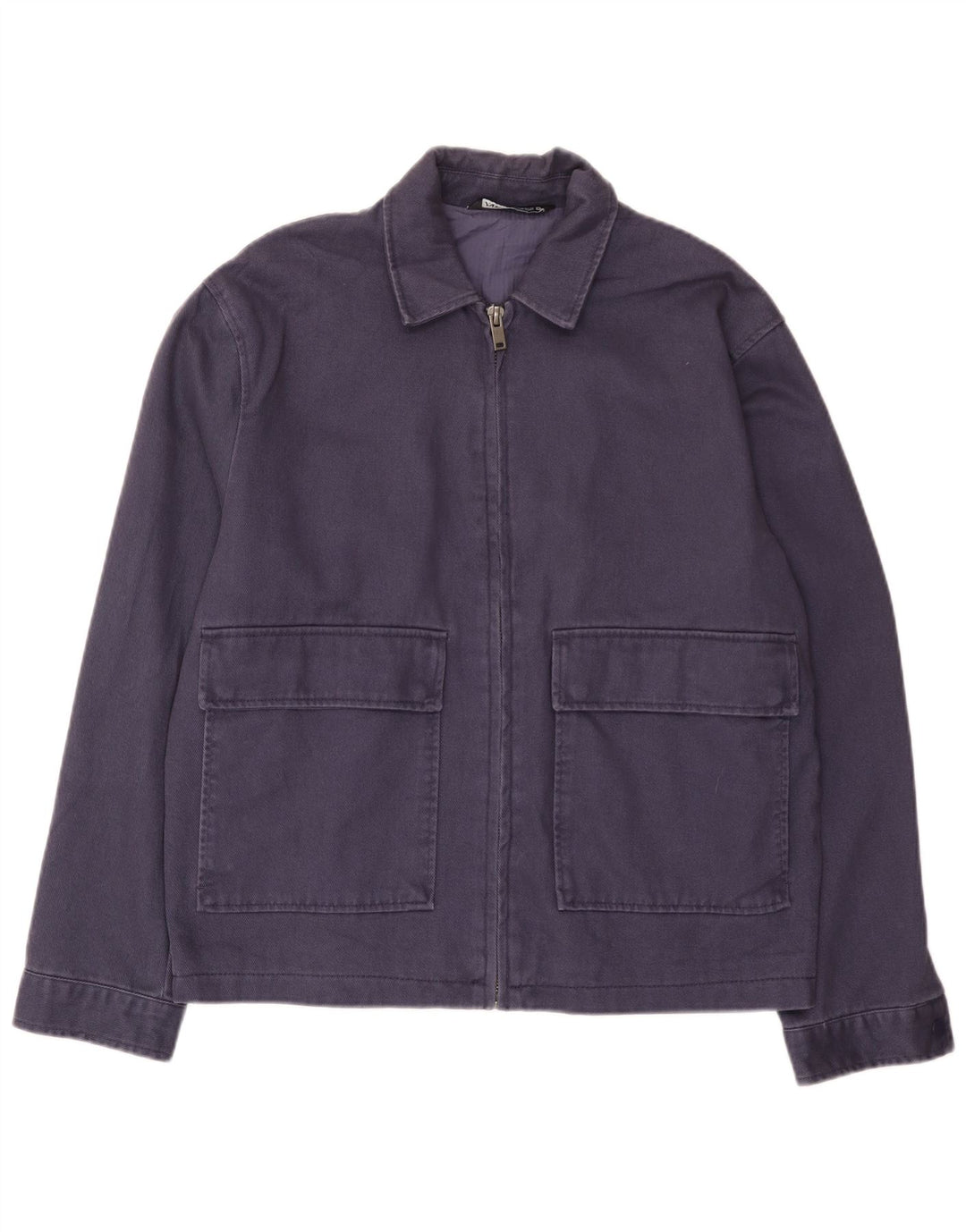 Giubbotto bomber da uomo Zara UK 38 cotone blu navy medio