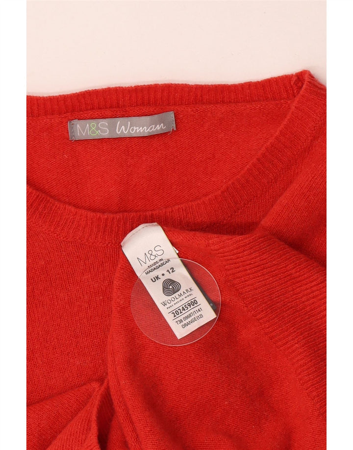 Maglione maglione con scollo a barca da donna Marks & Spencer UK 12 Arancione medio