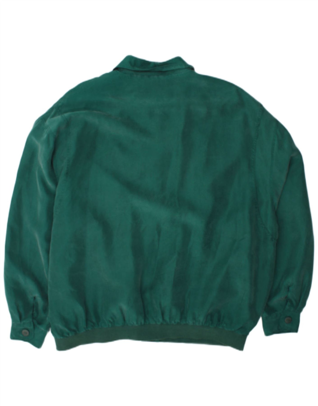 Giubbotto bomber vintage da uomo IT 56 3XL seta verde