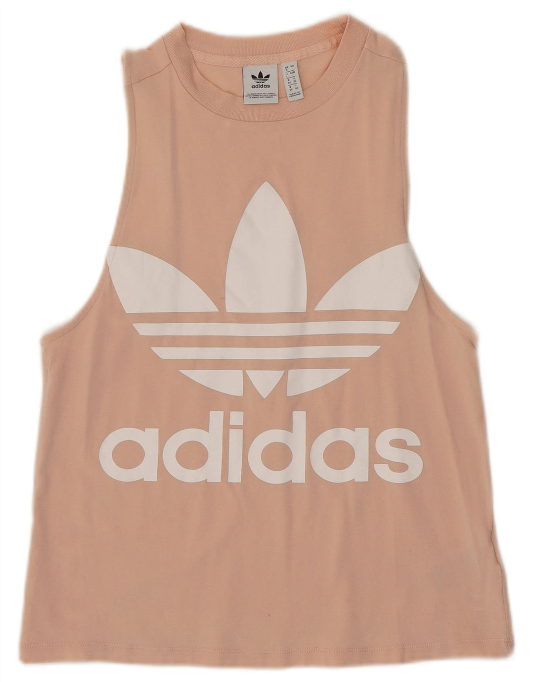 Canotta grafica da donna ADIDAS UK 8 piccola in cotone rosa