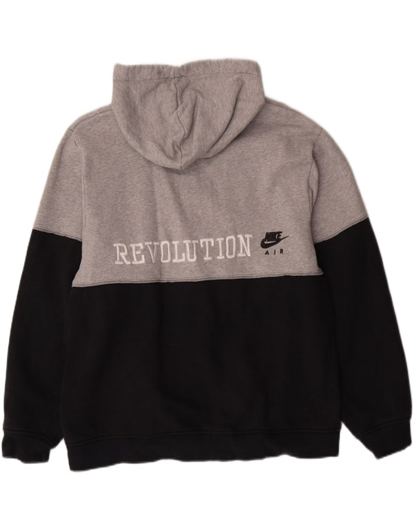 Felpa con cappuccio e zip grafica da uomo Nike UK 39/41 Medium Black Colourblock