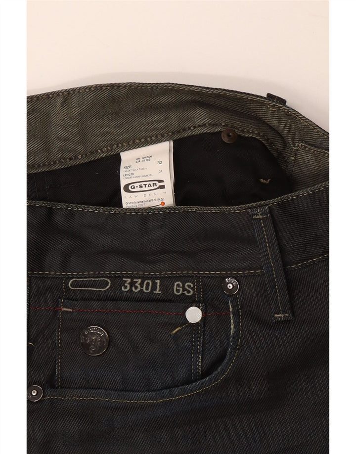 Jeans dritti da uomo G-STAR 3301 W32 L34 cotone blu navy