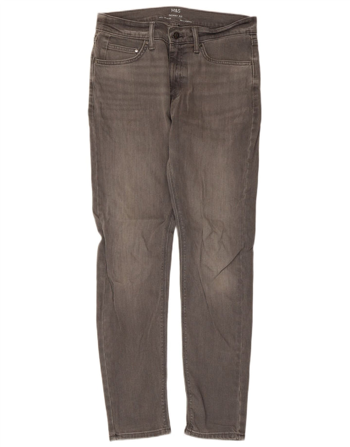 Jeans skinny da uomo Marks & Spencer W30 L31 cotone grigio