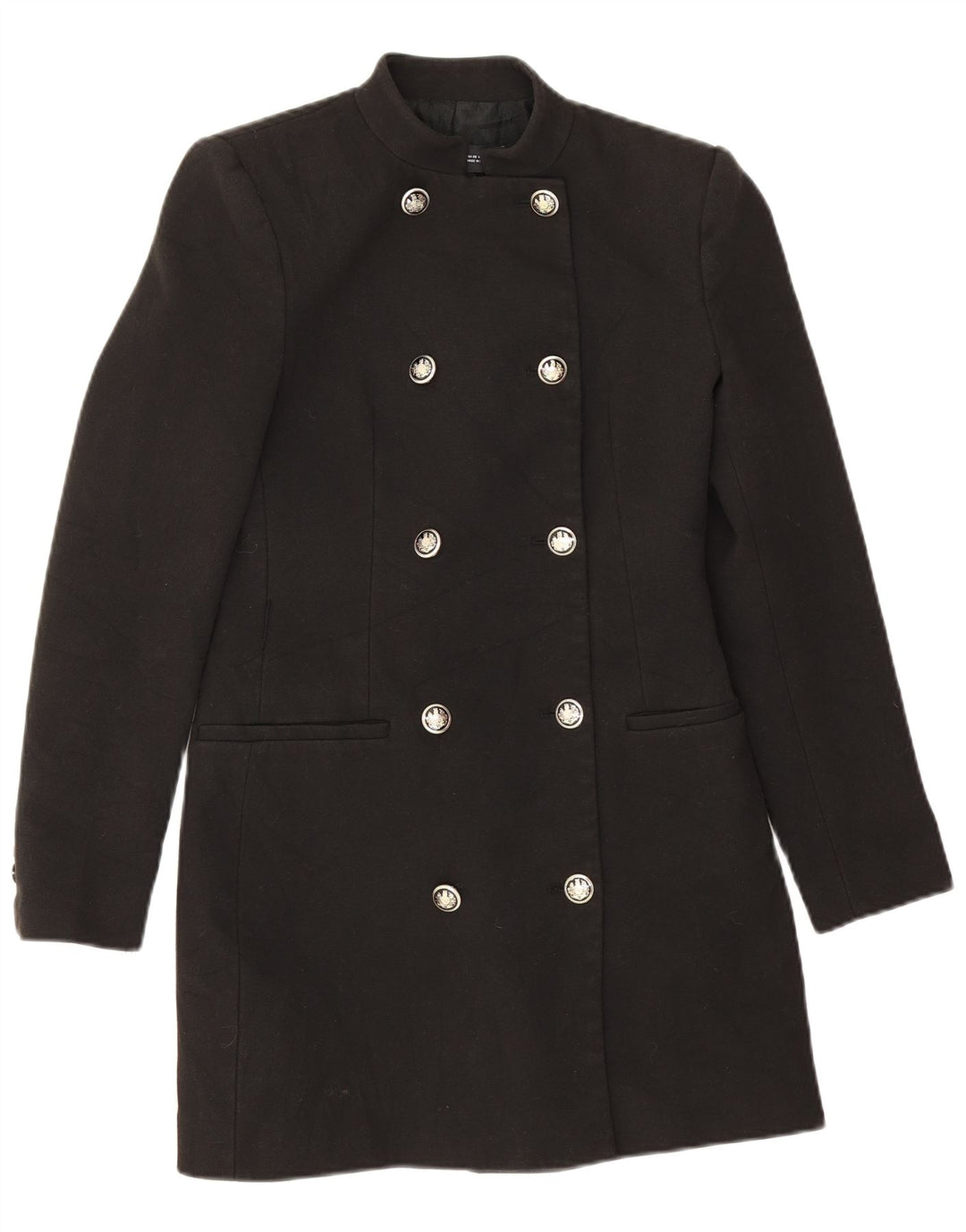 Cappotto doppiopetto da donna Zara UK 6 XS Nero