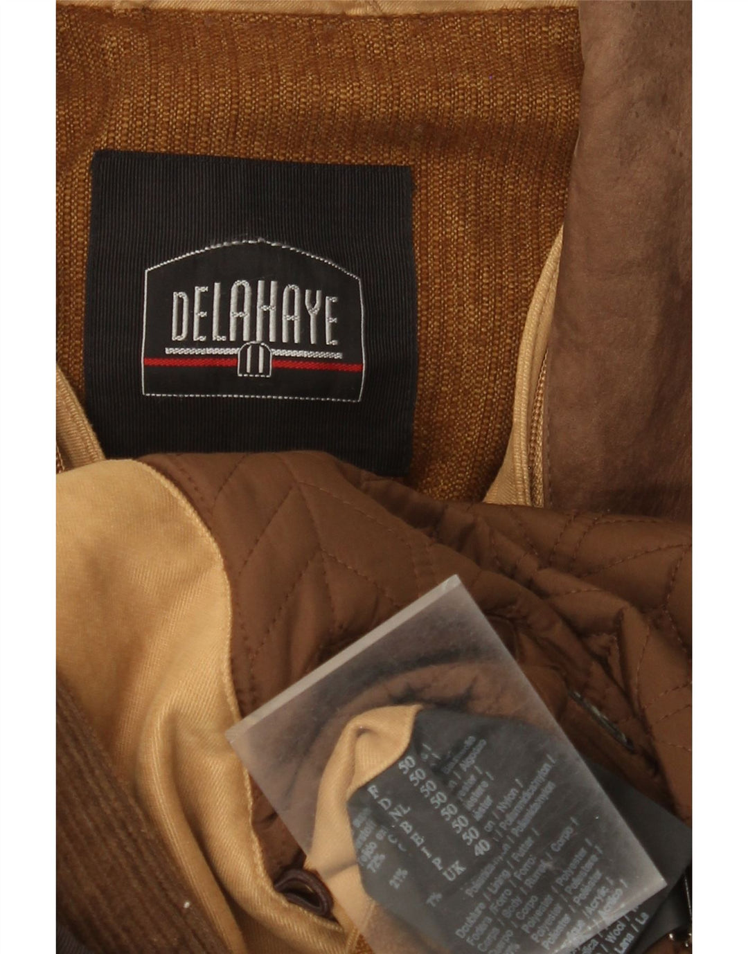 Giacca pratica da uomo Delahaye UK 40 grande cotone beige