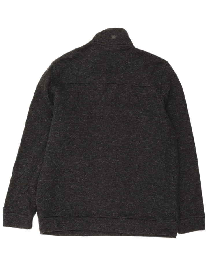Felpa da uomo con collo con zip Mountain Warehouse Maglione XL Grigio chiazzato