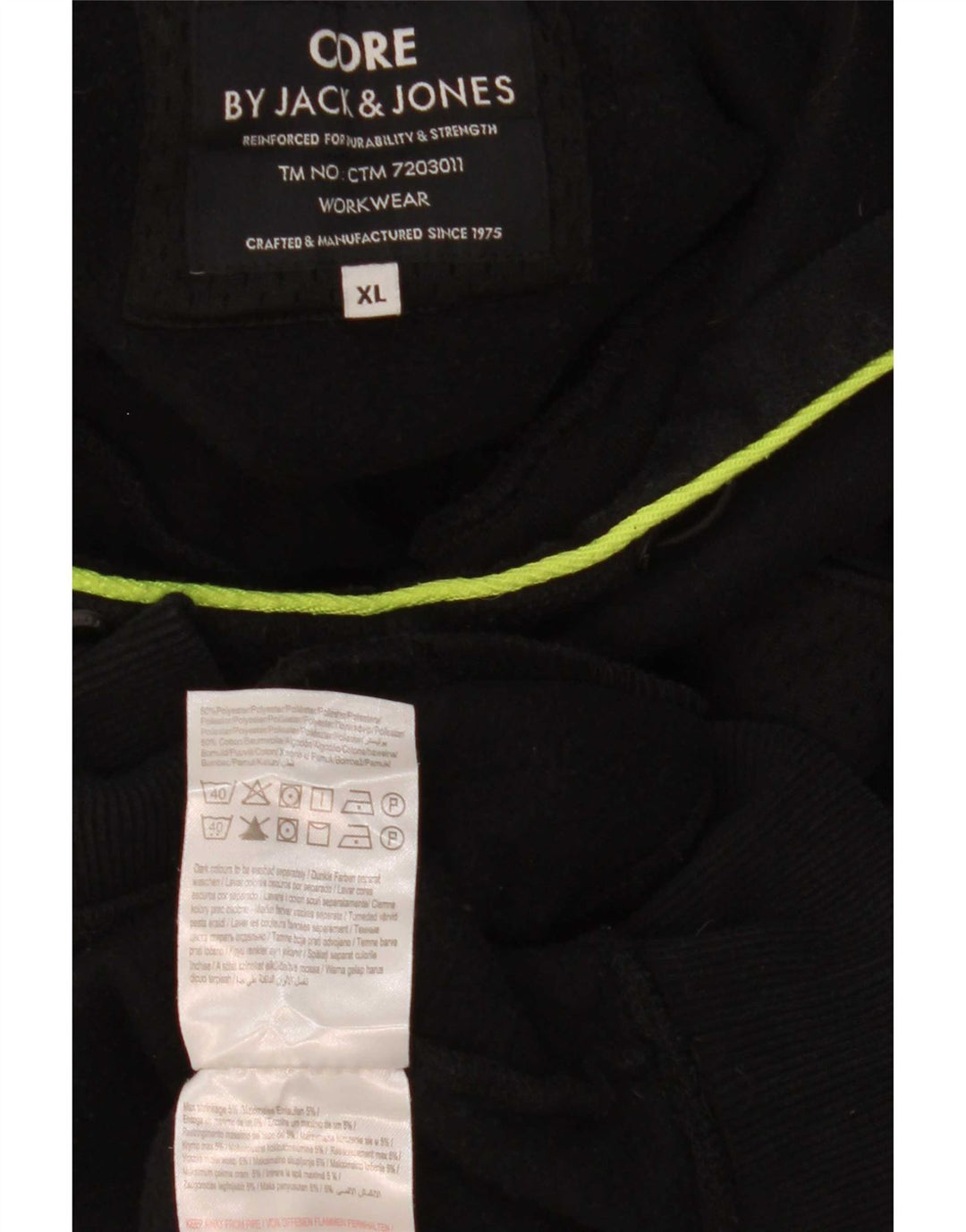 Jack & Jones Felpa con cappuccio da uomo XL Poliestere nero