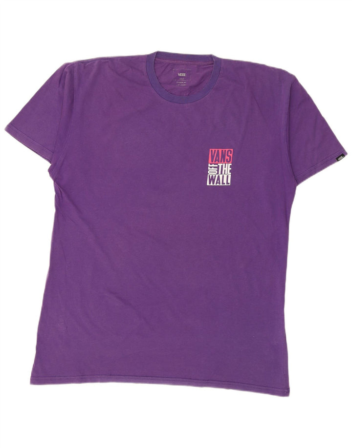 T-shirt grafica da uomo Classic Fit di Vans, taglia grande, in cotone viola