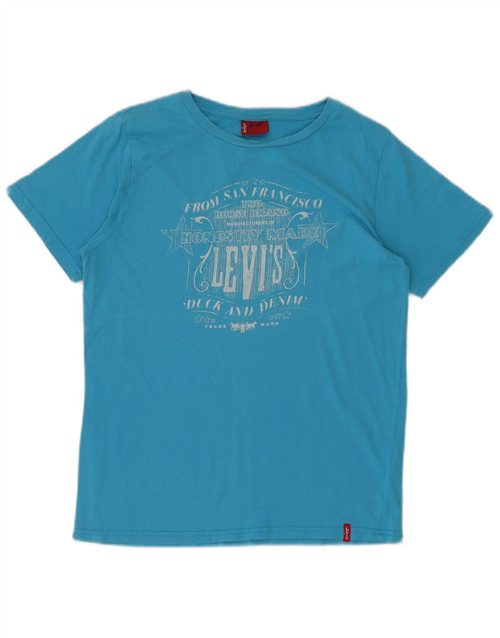T-shirt grafica per ragazzi LEVI'S 11-12 anni in cotone blu