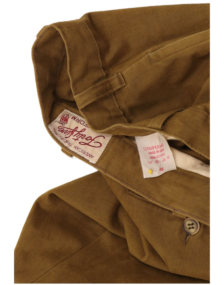 Pantaloni chino con pegging da uomo uniformi IT 48 medio W32 L30 cotone kaki