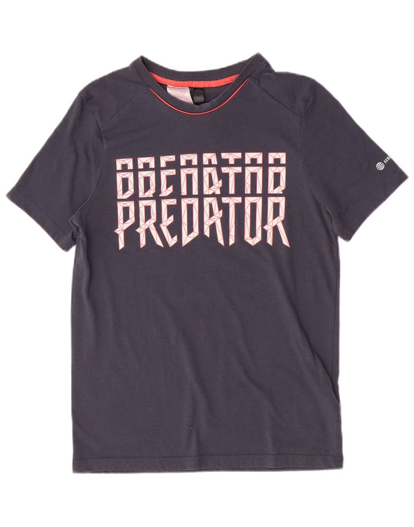 Maglietta Adidas Regular da ragazzo con grafica 13-14 anni in poliestere blu navy