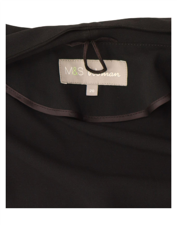 Giacca blazer aperta con maniche a 3/4 Marks & Spencer da donna UK 20 2XL Nera