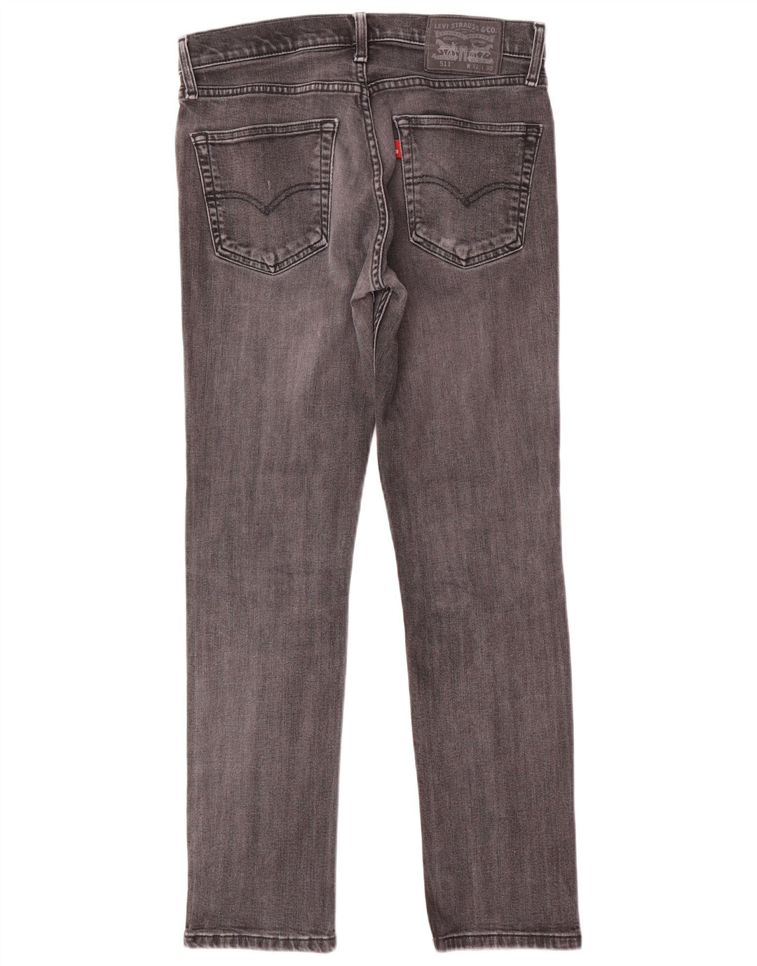 Levi's Uomo 511 Slim Jeans W32 L30 Cotone Grigio