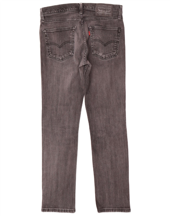 Levi's Uomo 511 Slim Jeans W32 L30 Cotone Grigio