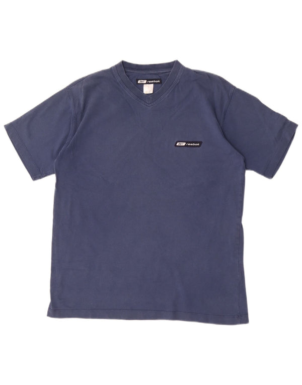 T-shirt Reebok da uomo Top Small in cotone blu navy