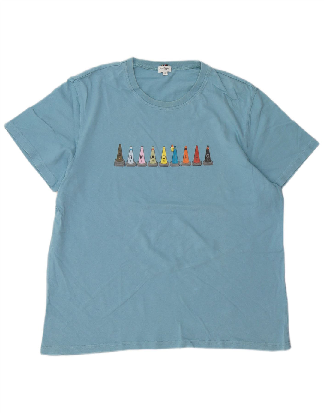T-shirt grafica da uomo PAUL SMITH Top XL in cotone blu