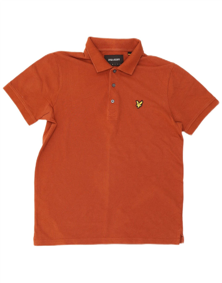Polo da uomo Lyle & Scott in cotone arancione medio