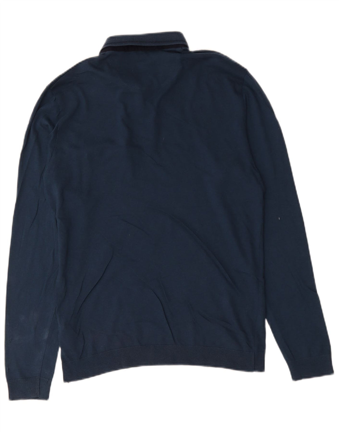 Polo da uomo a maniche lunghe Ted Baker taglia 3 media cotone blu navy