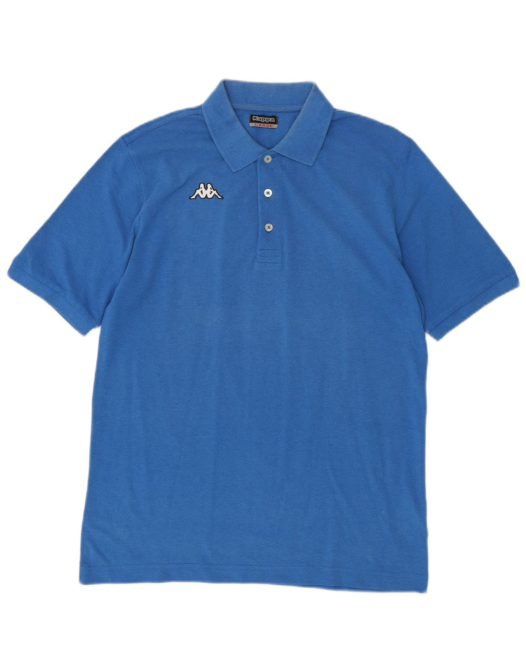 Polo Kappa Uomo Large Blu In Cotone