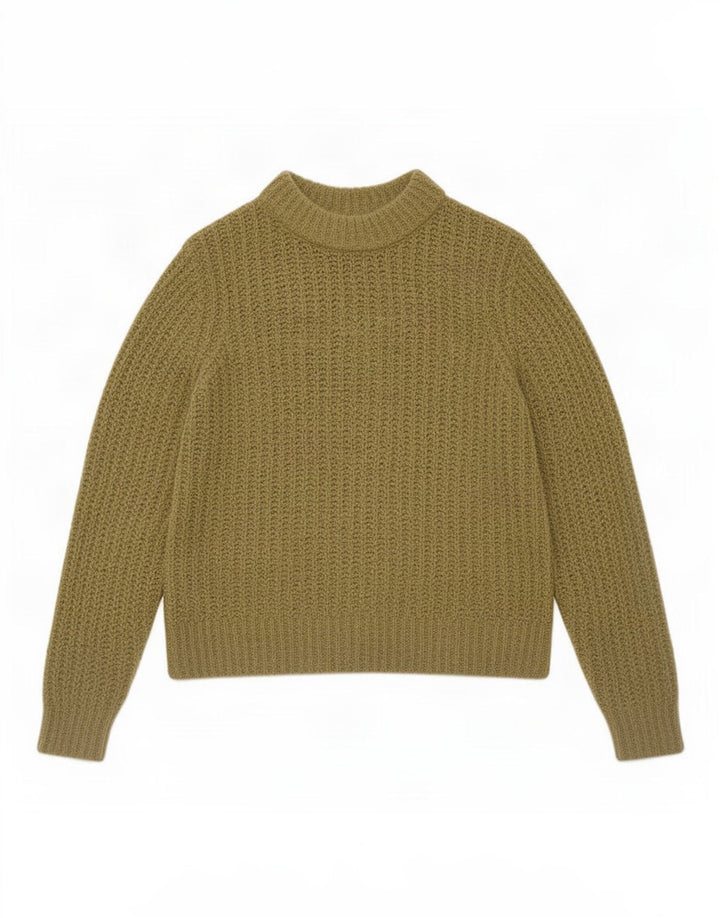 Maglione maglione a collo alto da donna Marks & Spencer UK 16 grande kaki