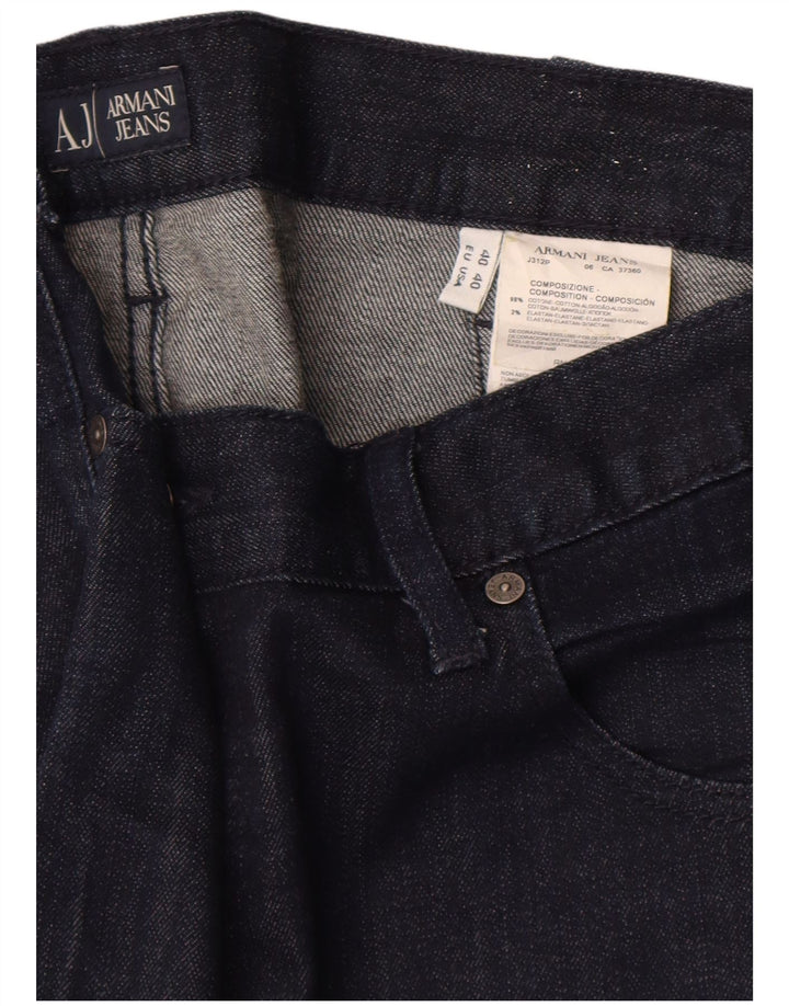Jeans dritti da uomo ARMANI W40 L34 cotone blu navy