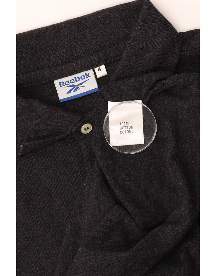 Polo Reebok da uomo in cotone nero medio