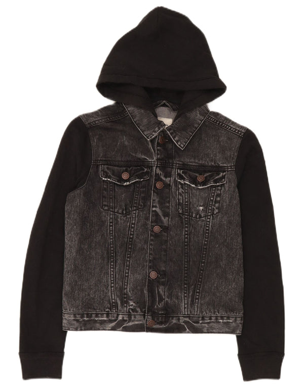 Giacca di jeans per ragazzi Abercrombie & Fitch 13-14 anni Large Grigio Colourblock