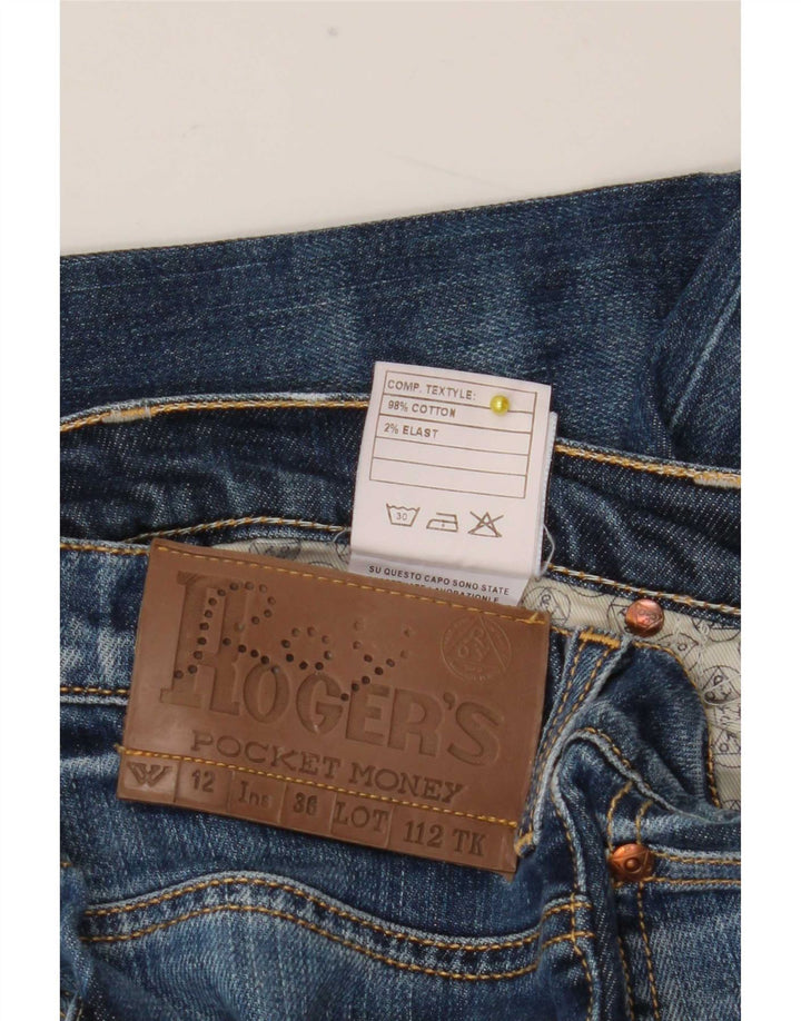 Jeans slim da donna Roy Rogers UK 12 medio W26 L30 cotone blu
