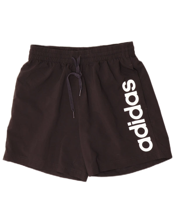 Pantaloncini sportivi Adidas da uomo con grafica media in poliestere nero