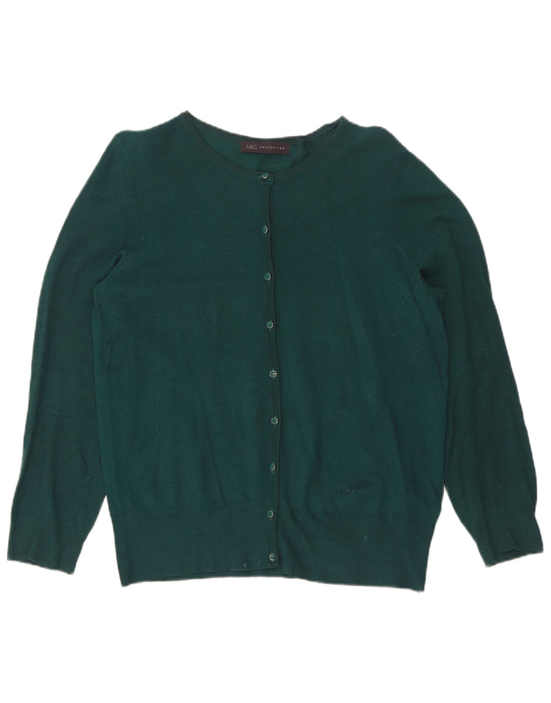 Maglione cardigan da donna Marks & Spencer UK 12 Viscosa verde medio