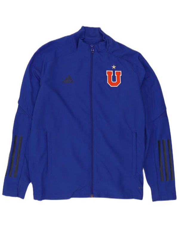 Adidas Boys Aeroready Graphic Tracksuit Top Jacket 9-10 Years Blue
