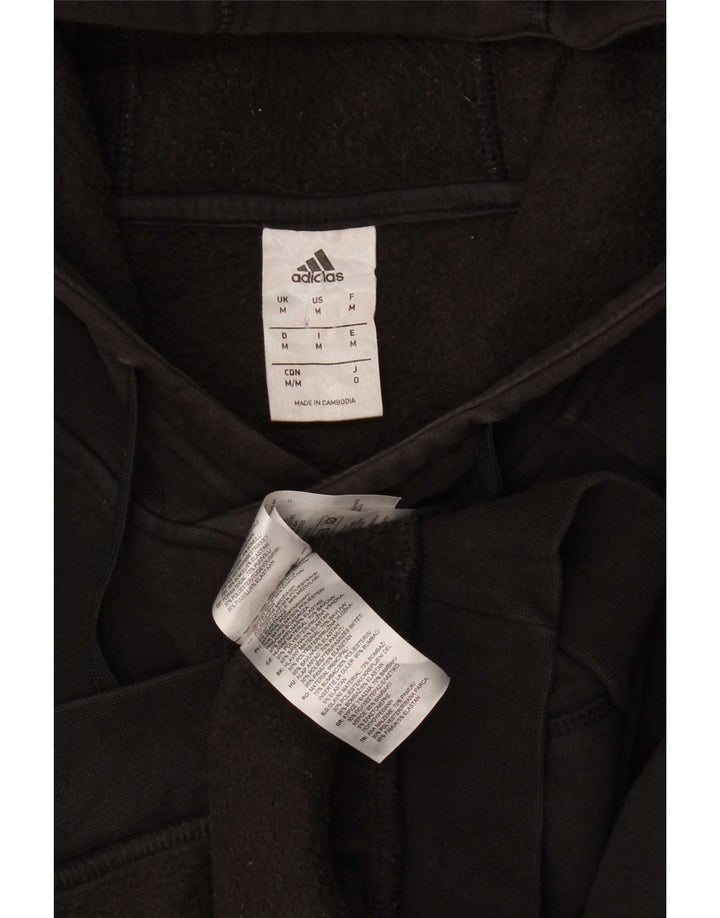 Felpa con cappuccio da uomo Adidas Medium in cotone nero