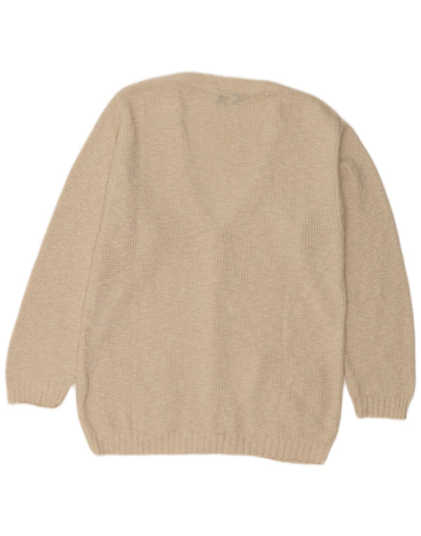 Maglione Cardigan Uomo Quattro Castella Grande Cotone Beige