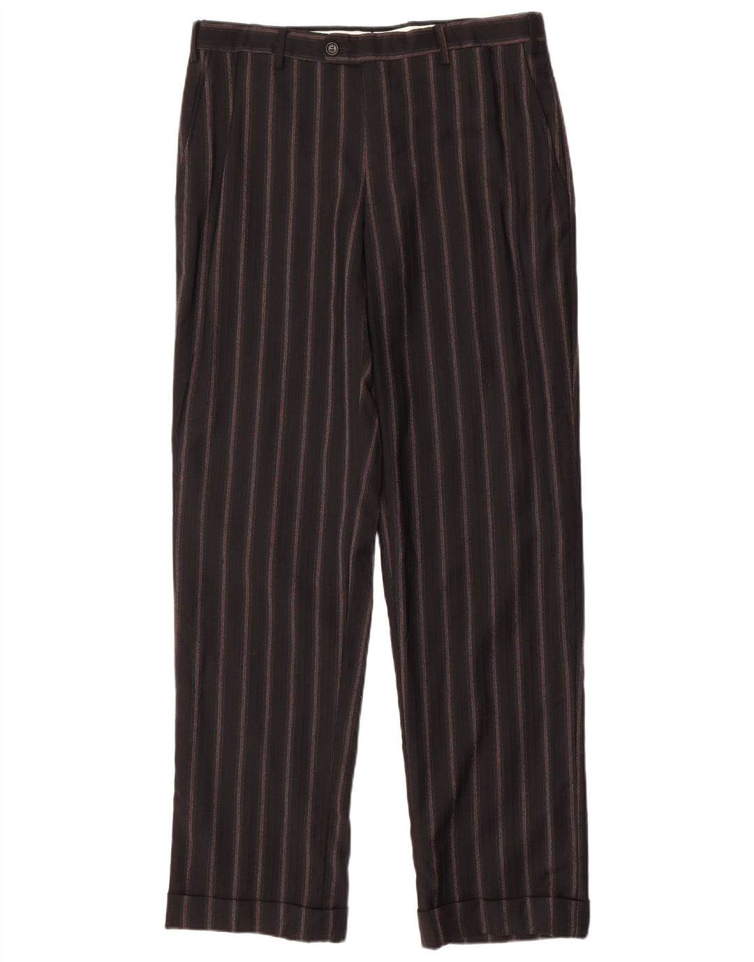 PAL ZILERI Abito da Uomo 3 Bottoni 2 Pezzi IT 50 Large W34 L33 Nero a Righe