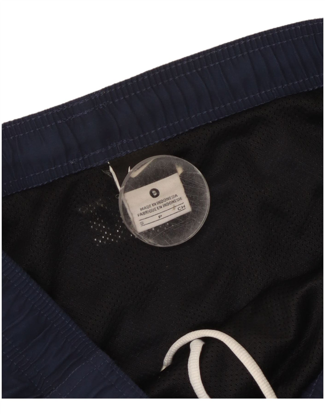 Pantaloncini da bagno con grafica Nike da uomo piccoli in poliestere blu navy