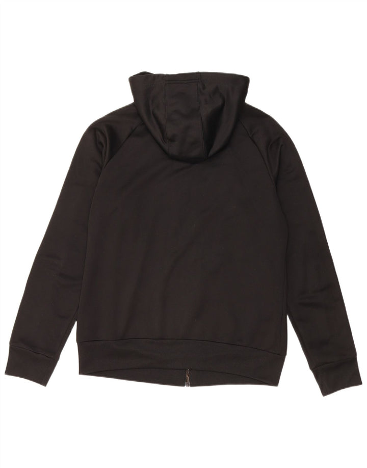 Maglione con cappuccio e zip da donna Adidas UK 16 grande poliestere nero